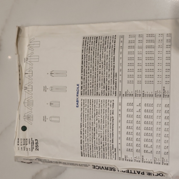 2/$20 VOGUE uncut sewing patterns - Picture 2 of 2